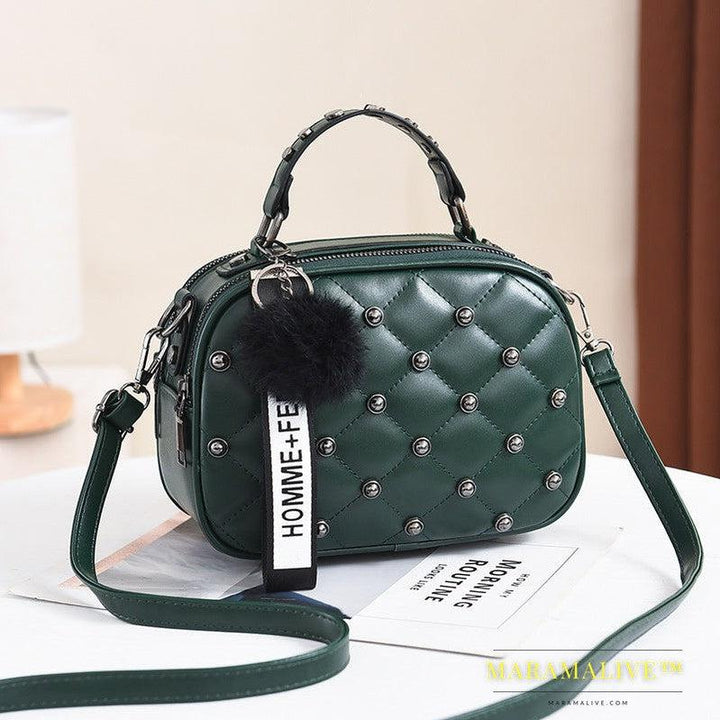 Studded fashion shoulder bag crossbody bag