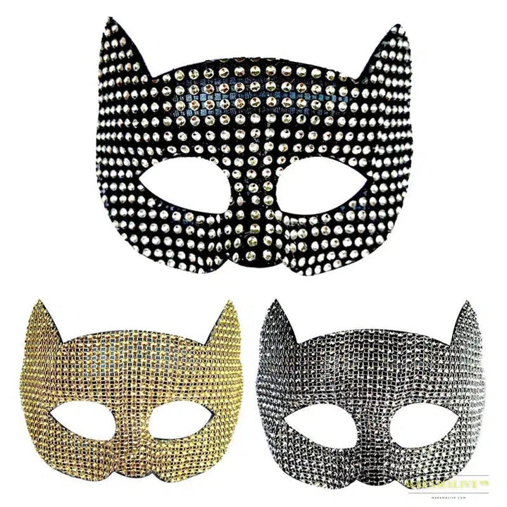 Stunning Gothic Cat Ear Masks & Long Gloves Set - Luxury Cosplay Halloween Party Costume Accessories