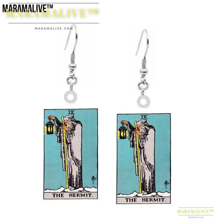 Tarot Card Earring Design - Acrylic Double Sided Tarot Earrings