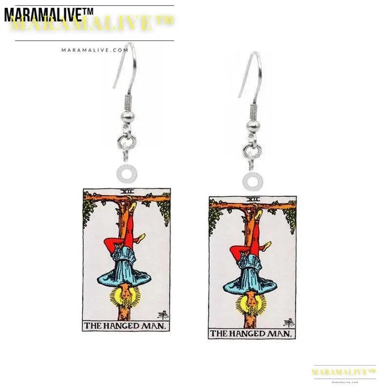 Tarot Card Earring Design - Acrylic Double Sided Tarot Earrings