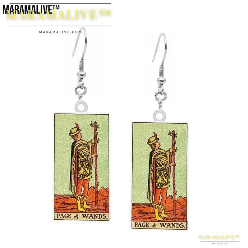 Tarot Card Earring Design - Acrylic Double Sided Tarot Earrings