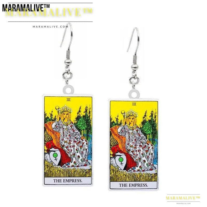 Tarot Card Earring Design - Acrylic Double Sided Tarot Earrings