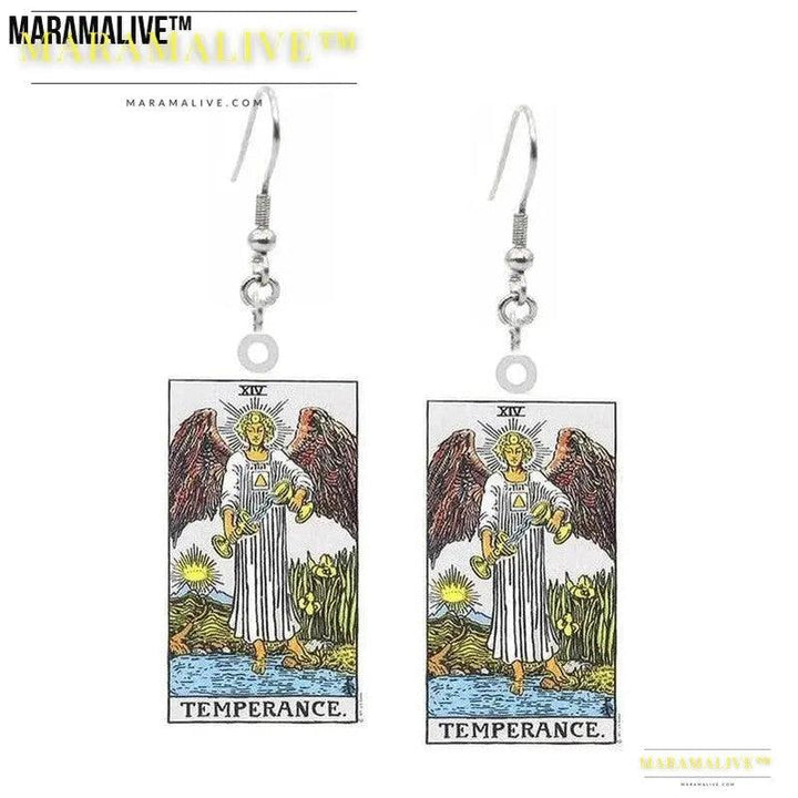 Tarot Card Earring Design - Acrylic Double Sided Tarot Earrings