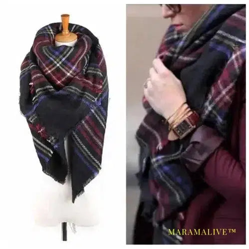 Tartan scarf and shawl - Stylish plaid scarves for women and men