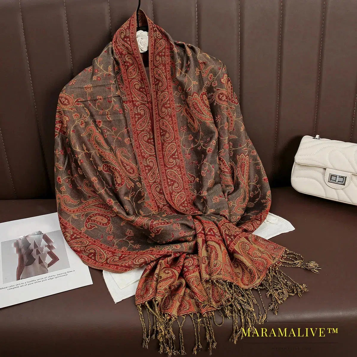 Tassel Blanket Design Thick Pashmina New Winter Warm Shawl Wrap Cashmere Scarf Women Neckerchief Poncho Stoles 2024