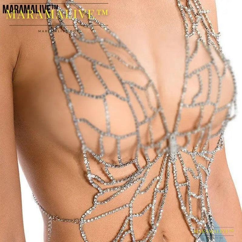 Tassel Body Niche Design Butterfly Chest Chain