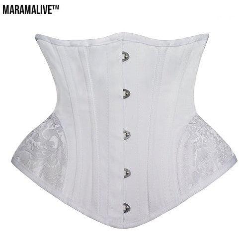 ﻿The Hourglass Illusion: Ladies Slim Court Corset Gothic Short Girdle Black And White