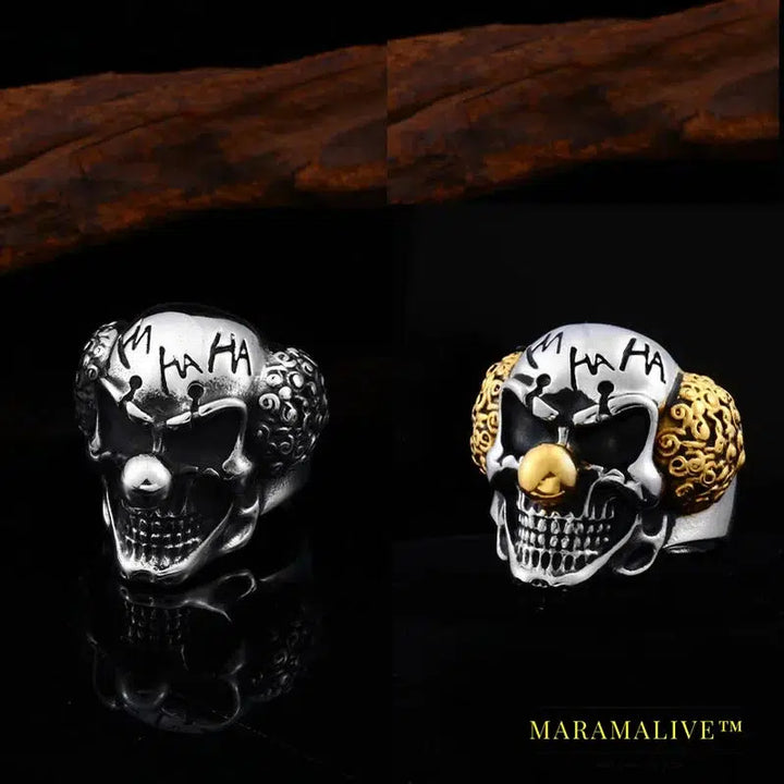 The Jack face design ring stainless steel funny clowns man punk jewelry as gift for friend