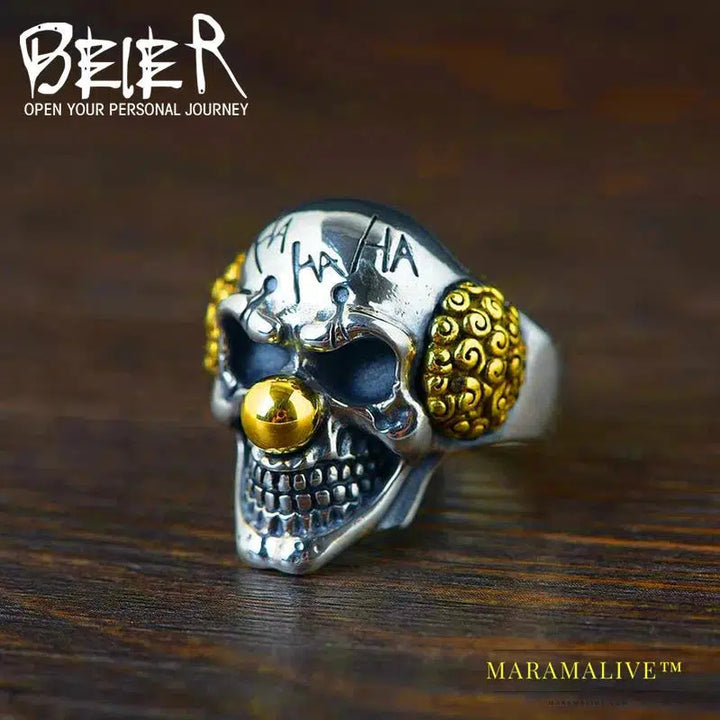 The Jack face design ring stainless steel funny clowns man punk jewelry as gift for friend