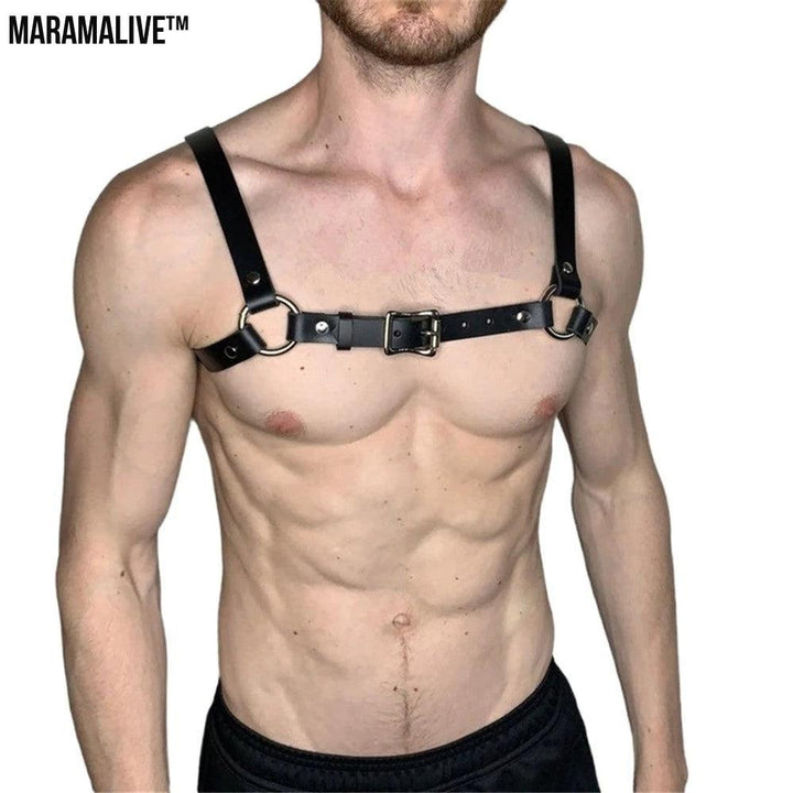 The Nightwatch Strap: Gothic Men's Leather Shoulder Strap