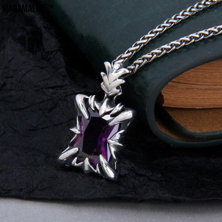 The Purple Potentate: Amethyst Gothic Men's Pendant