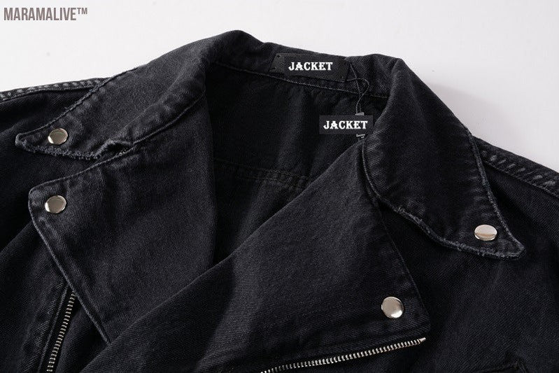 Thickened Punk Slim Denim Jacket