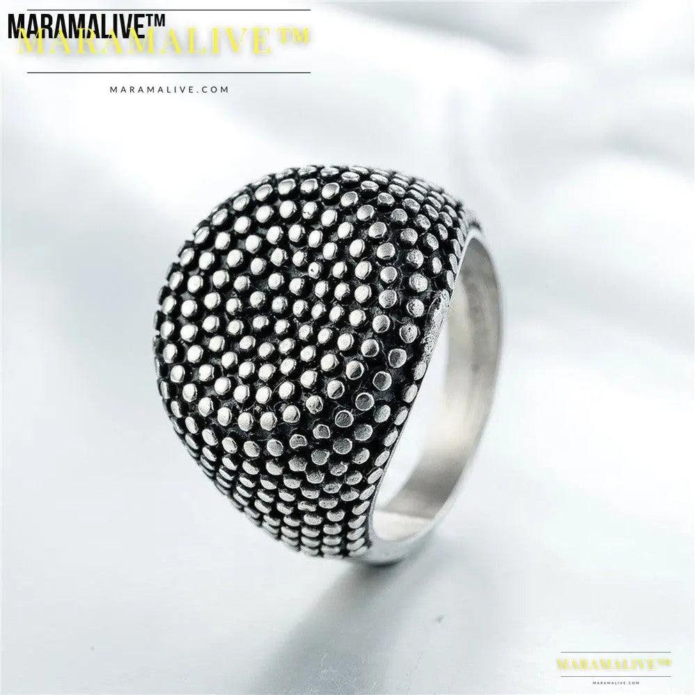 Titanium Punk Biker Men's Club Ring