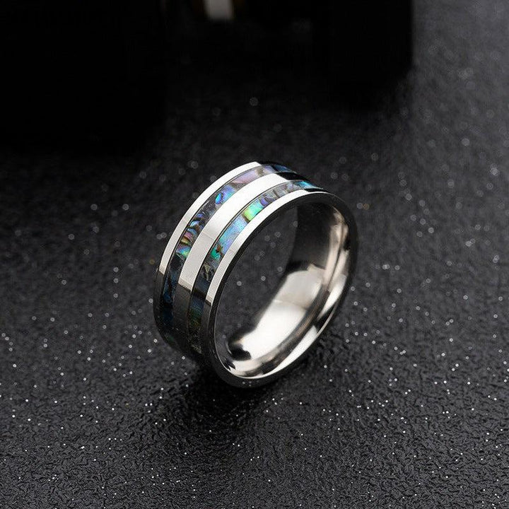 Titanium Steel Color Shell Ring Ring Bracelet Stainless Steel Jewelry