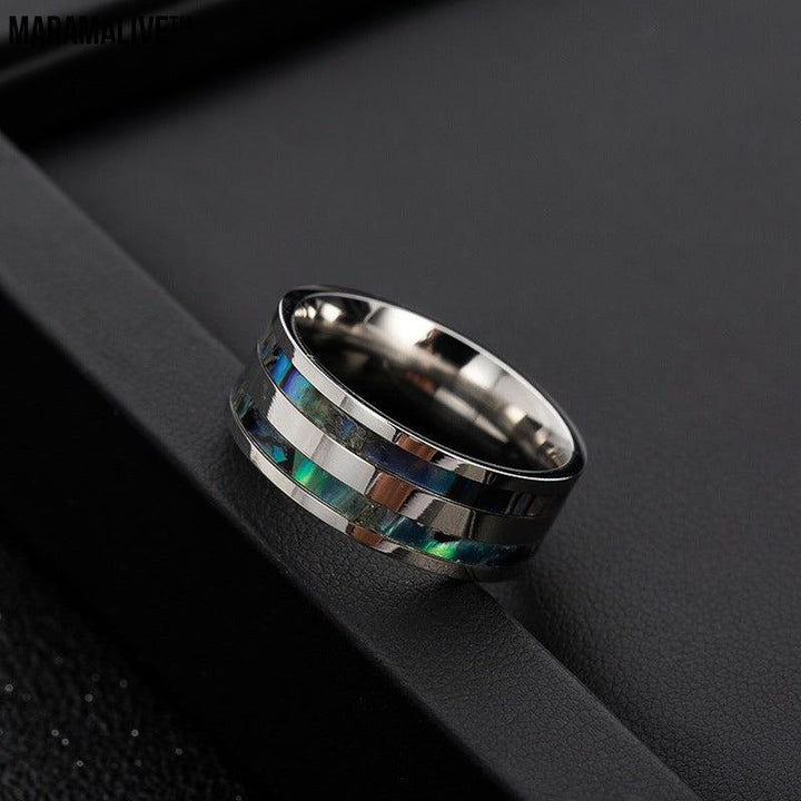 Titanium Steel Color Shell Ring Ring Bracelet Stainless Steel Jewelry