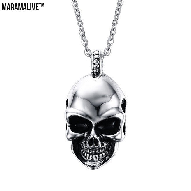 Titanium Steel Cool Skull Necklace