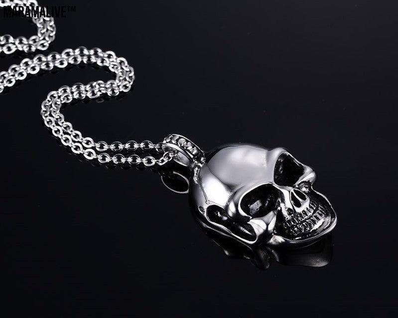 Titanium Steel Cool Skull Necklace