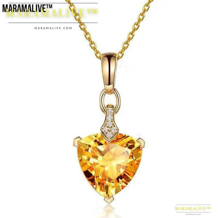 Topaz Triangle Pendant - Europe & America