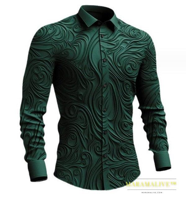 Totem Retro Gothic Outdoor Street Flanging Long Sleeve Shirt