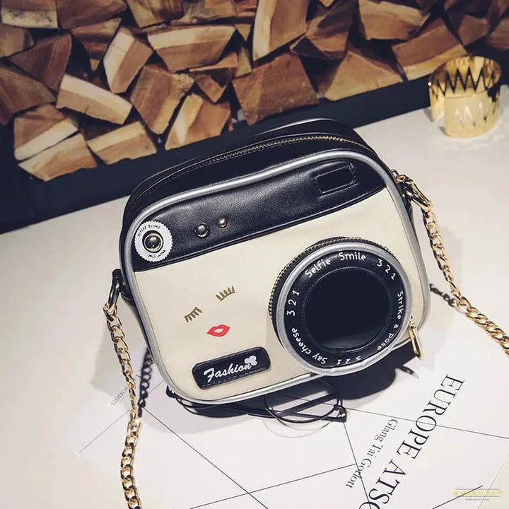 Trendy Camera Shaped Leather Shoulder Cross-Body Handbag - The Perfect Unusual Gift