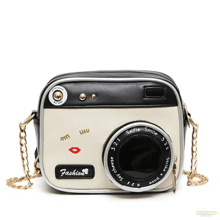 Trendy Camera Shaped Leather Shoulder Cross-Body Handbag - The Perfect Unusual Gift