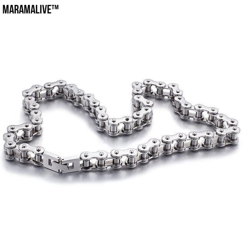 Trendy Men's Titanium Steel Bicycle Chain Jewelry