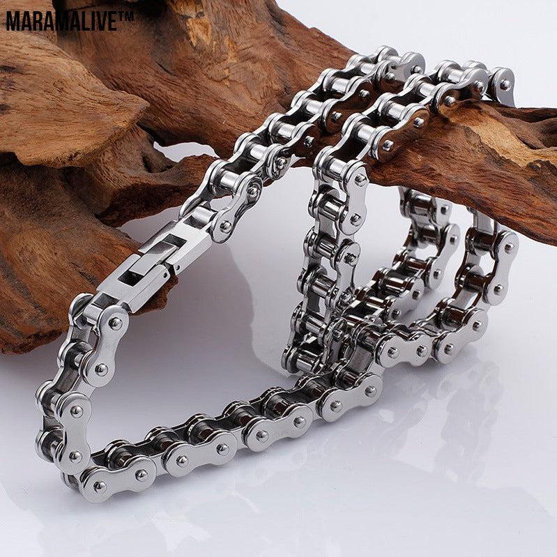 Trendy Men's Titanium Steel Bicycle Chain Jewelry