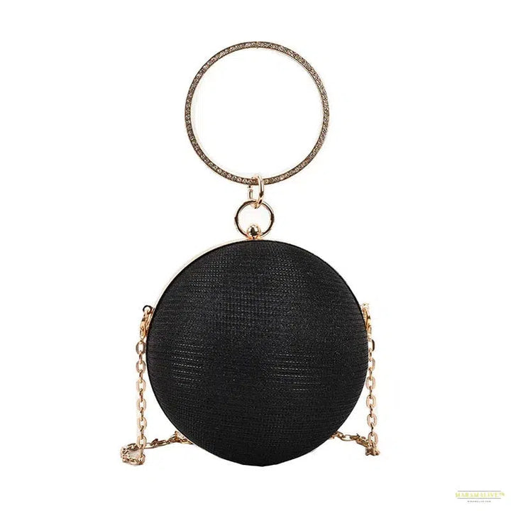 Trendy Silver Circular Ring Evening Bag - Perfect Unique Gift