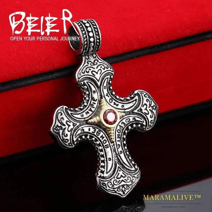 Unique Cool Pretty Necklace Pendant For Man And Woman Stainless Steel Fashion Cross Jewelry