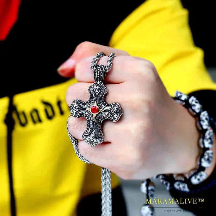 Unique Cool Pretty Necklace Pendant For Man And Woman Stainless Steel Fashion Cross Jewelry