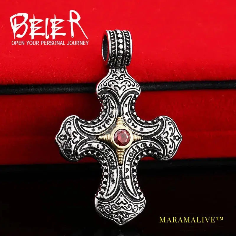 Unique Cool Pretty Necklace Pendant For Man And Woman Stainless Steel Fashion Cross Jewelry