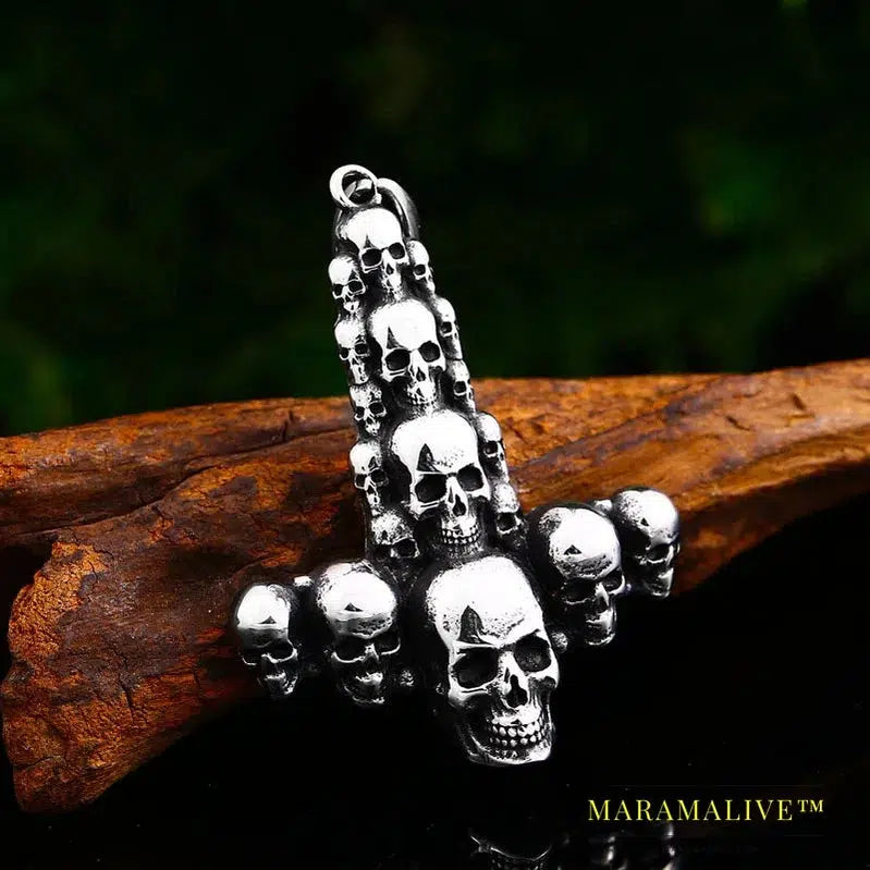 Unique Design Skull Sword Men's Pendant Necklace Punk Rock High Quality Jewelry