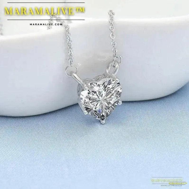 Unique Designer Moissanite Necklace with Clavicle Chain - Luxury Sustainable Jewelry