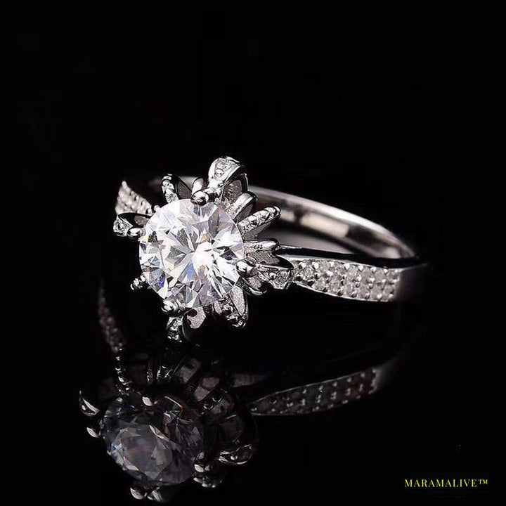 Unique Designer Moissanite Wishing Fountain Ring - A Luxurious Statement of Personality