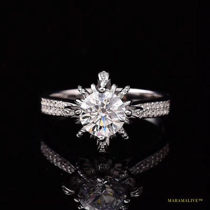 Unique Designer Moissanite Wishing Fountain Ring - A Luxurious Statement of Personality