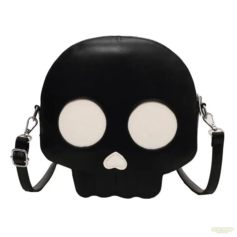 Unique Halloween Ghost Gothic Shoulder Bag - Novelty Devil Skull Design - Trendy PU Leather Crossbody Purse