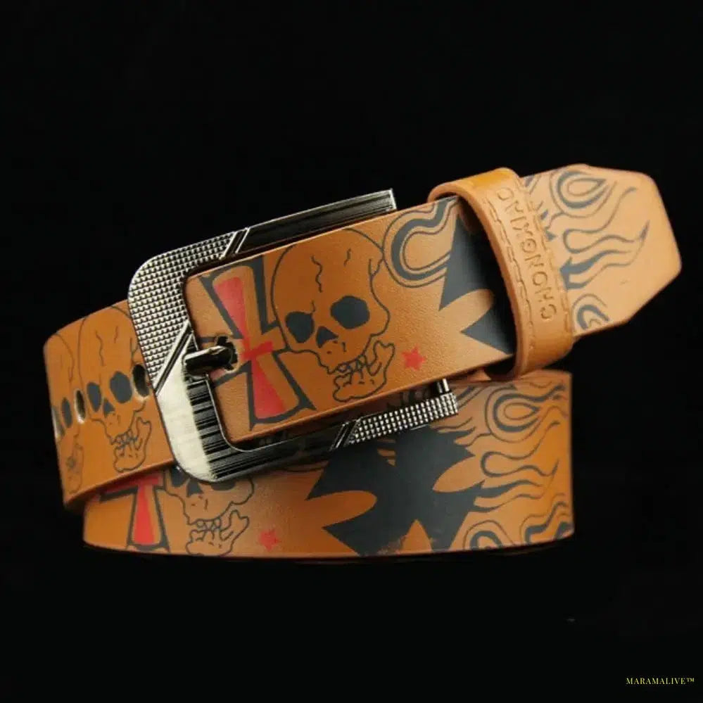 Unique Punk Style Y2K Cross Jeans Belt Pin Buckle - Trendy Unisex Waist Strap Accessory