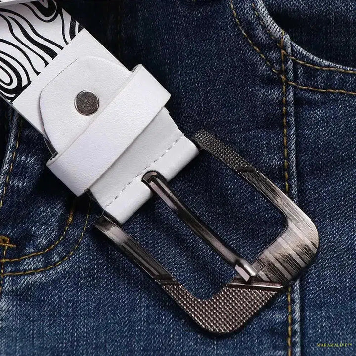 Unique Punk Style Y2K Cross Jeans Belt Pin Buckle - Trendy Unisex Waist Strap Accessory