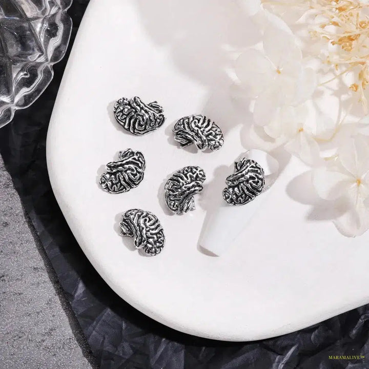 Unique Steampunk Gothic 3D Alloy Nail Art Skeleton Cross Charms - 10PCS Set - Perfect For Halloween Decoration Design Supplies Tool