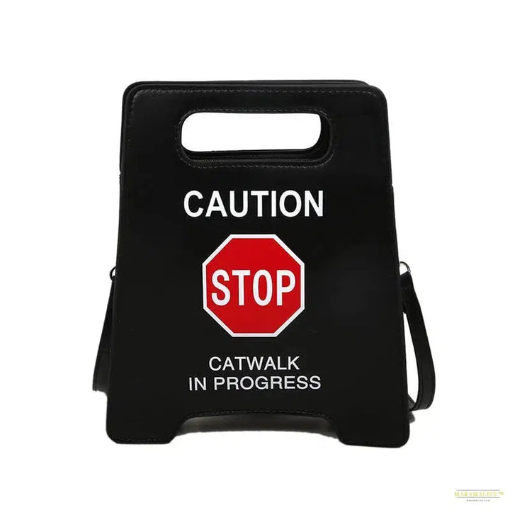 Unusual Fluorescent Crossbody Bag with Creative Caution Letters - Perfect Gift for Her