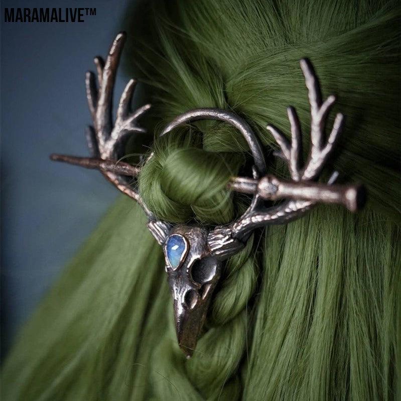 Unusual and creative Women's Hair Pin with Gothic and Vintage Themes