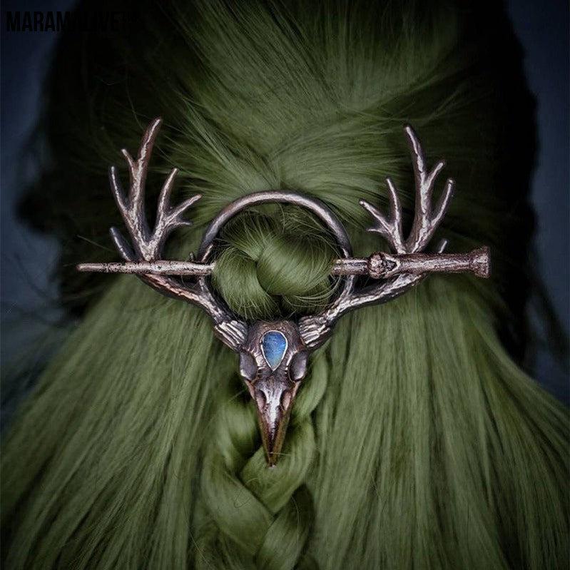 Unusual and creative Women's Hair Pin with Gothic and Vintage Themes