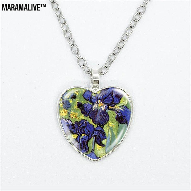 Van Gogh Starry Sunflower Pendant Necklaces