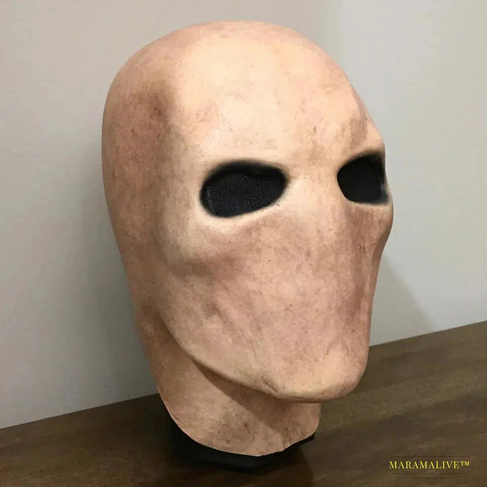 Vibrant Luxury Slenderman Cosplay Mask: Gothic Horror Alien Skull Latex Helmet - A Stunning Addition to Halloween & Carnival Dress-up Parties