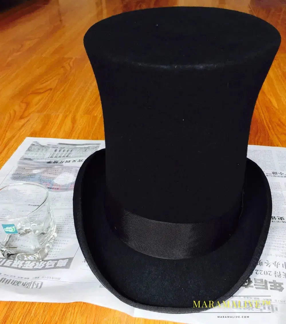 Victorian Steampunk Top Hat with Retro Design Aesthetic