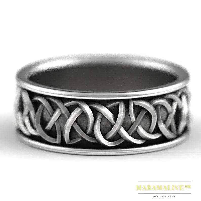 Viking Nordic Mythology Giant Wolf Men Ring Defense Totem Wolf Fashion Hip Hop Rock Unisex Finger Ring Punk Gift