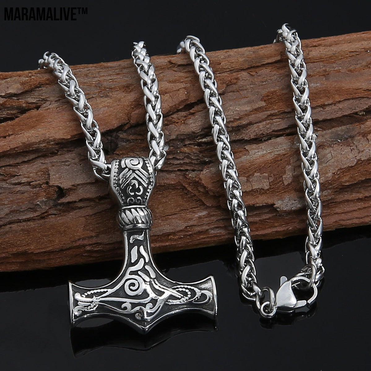 Viking - Thor's Hammer Pendant | Titanium Steel Necklace