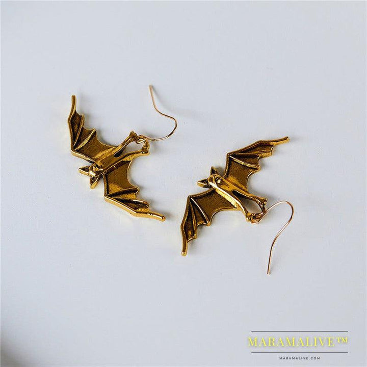 Vintage Gothic Style Bat Pendant Earrings