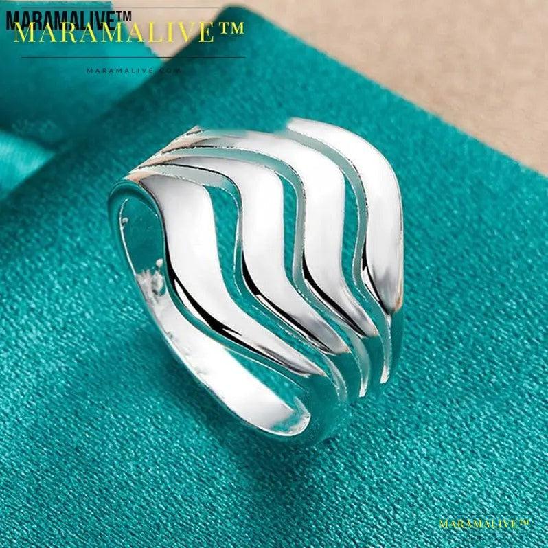 West Lake Silver Geometric Ring