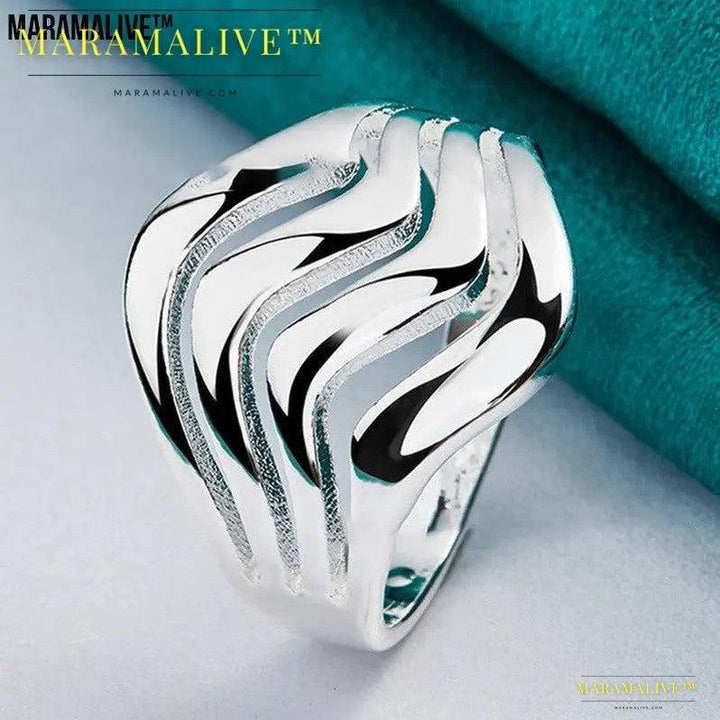 West Lake Silver Geometric Ring